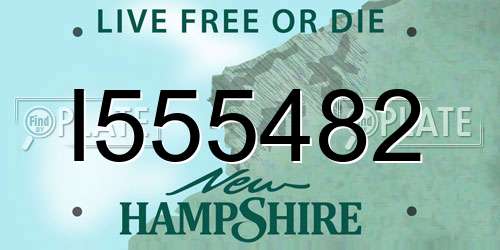 I555482 New Hampshire License Plate