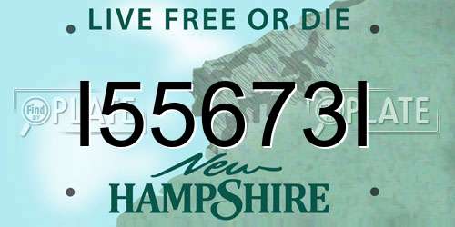 I55673I New Hampshire License Plate
