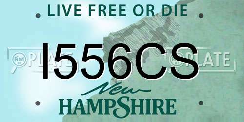 I556CS New Hampshire License Plate