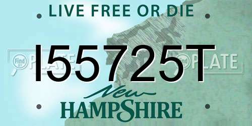 I55725T New Hampshire License Plate
