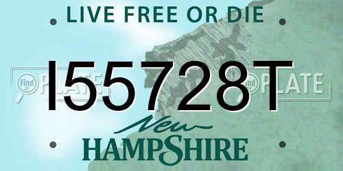 I55728T New Hampshire License Plate