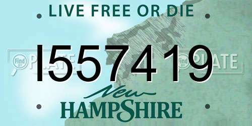 I557419 New Hampshire License Plate