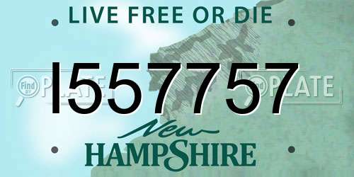 I557757 New Hampshire License Plate