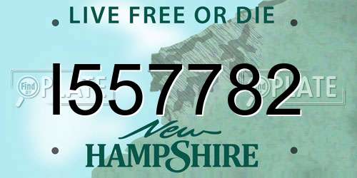 I557782 New Hampshire License Plate