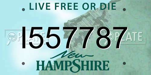 I557787 New Hampshire License Plate