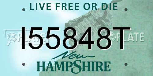 I55848T New Hampshire License Plate