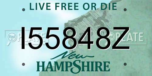 I55848Z New Hampshire License Plate