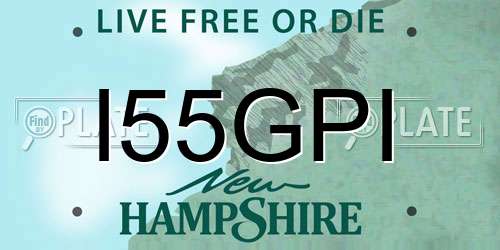 I55GPI New Hampshire License Plate