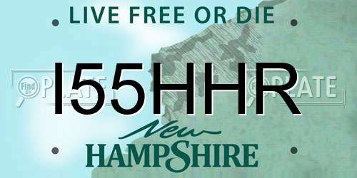 I55HHR New Hampshire License Plate