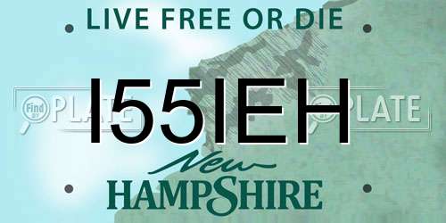 I55IEH New Hampshire License Plate