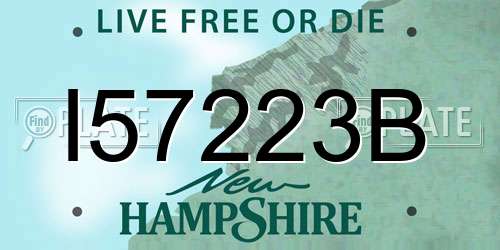 I57223B New Hampshire License Plate