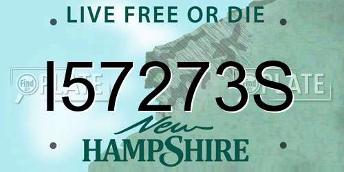 I57273S New Hampshire License Plate