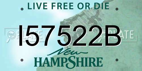 I57522B New Hampshire License Plate