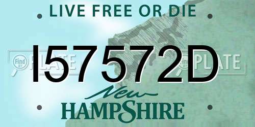 I57572D New Hampshire License Plate