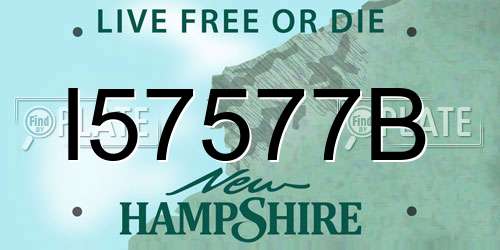 I57577B New Hampshire License Plate