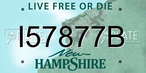 I57877B New Hampshire License Plate
