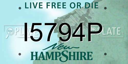 I5794P New Hampshire License Plate