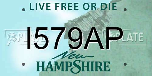 I579AP New Hampshire License Plate