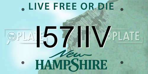 I57IIV New Hampshire License Plate