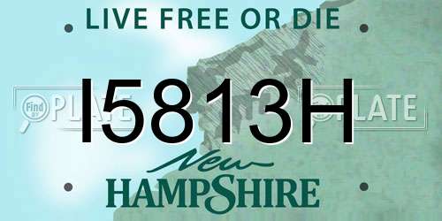 I5813H New Hampshire License Plate