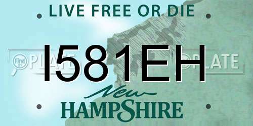 I581EH New Hampshire License Plate