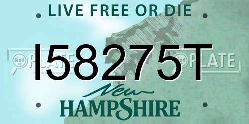 I58275T New Hampshire License Plate