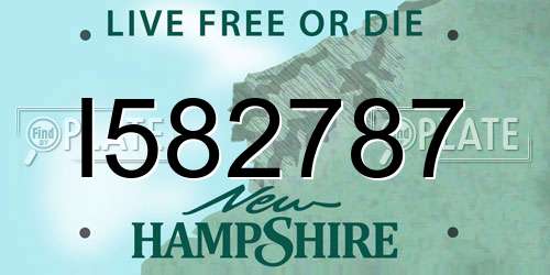 I582787 New Hampshire License Plate