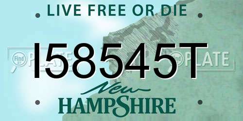 I58545T New Hampshire License Plate