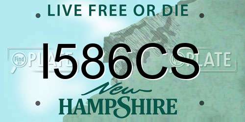 I586CS New Hampshire License Plate