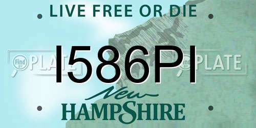 I586PI New Hampshire License Plate