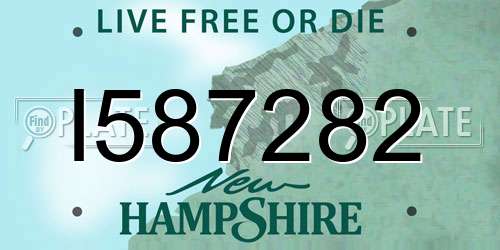 I587282 New Hampshire License Plate