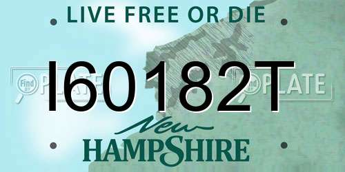 I60182T New Hampshire License Plate