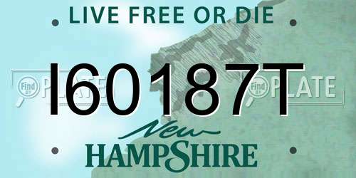 I60187T New Hampshire License Plate