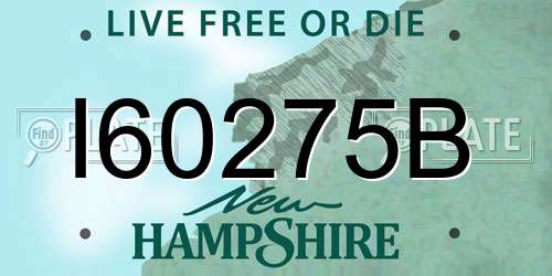 I60275B New Hampshire License Plate