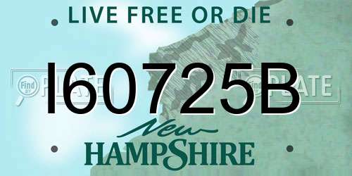 I60725B New Hampshire License Plate