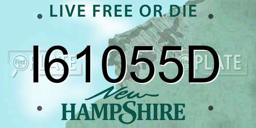 I61055D New Hampshire License Plate