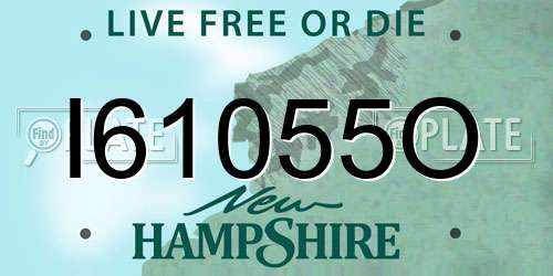 I61055O New Hampshire License Plate