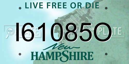 I61085O New Hampshire License Plate