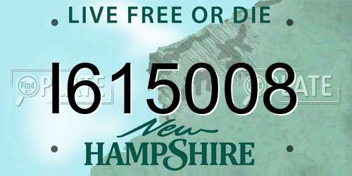 I615008 New Hampshire License Plate