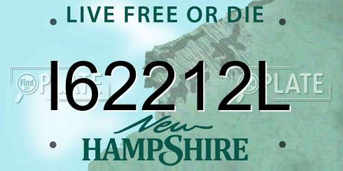 I62212L New Hampshire License Plate