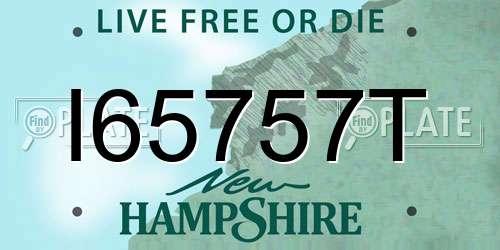 I65757T New Hampshire License Plate