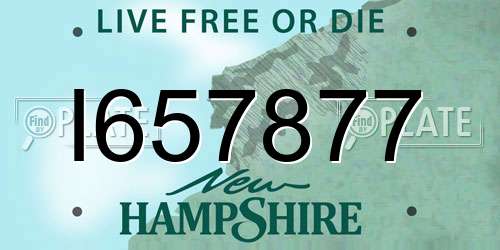 I657877 New Hampshire License Plate