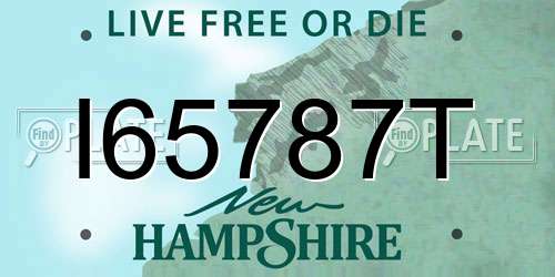 I65787T New Hampshire License Plate