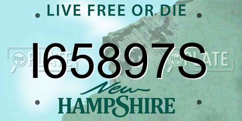 I65897S New Hampshire License Plate