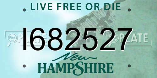 I682527 New Hampshire License Plate