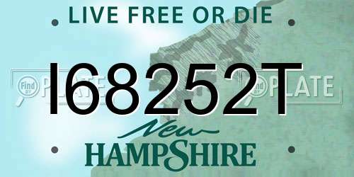 I68252T New Hampshire License Plate