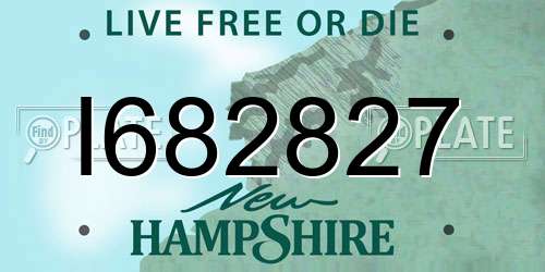 I682827 New Hampshire License Plate