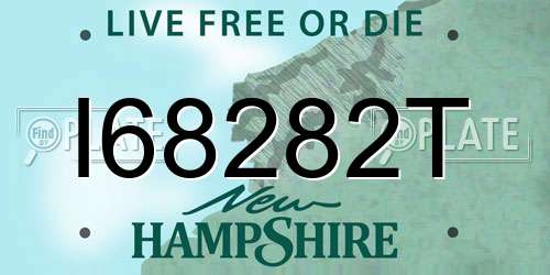 I68282T New Hampshire License Plate