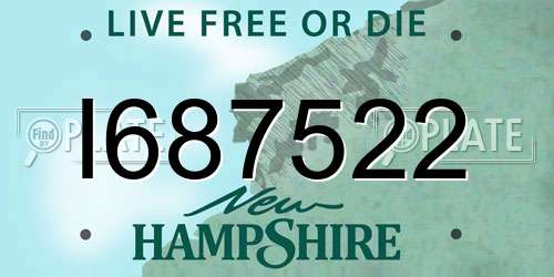 I687522 New Hampshire License Plate