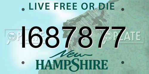 I687877 New Hampshire License Plate